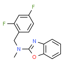 ChemSpider 2D Image | N-(2,4-Difluorobenzyl)-N-methyl-1,3-benzoxazol-2-amine | C15H12F2N2O