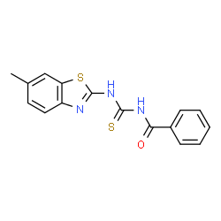 ChemSpider 2D Image | N-[(6-Methyl-1,3-benzothiazol-2-yl)carbamothioyl]benzamide | C16H13N3OS2