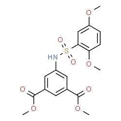 ChemSpider 2D Image | Dimethyl 5-{[(2,5-dimethoxyphenyl)sulfonyl]amino}isophthalate | C18H19NO8S