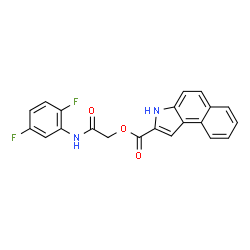 ChemSpider 2D Image | 2-[(2,5-Difluorophenyl)amino]-2-oxoethyl 3H-benzo[e]indole-2-carboxylate | C21H14F2N2O3