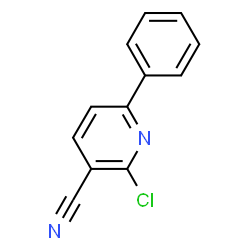 ChemSpider 2D Image | 2-Chloro-6-phenylnicotinonitrile | C12H7ClN2