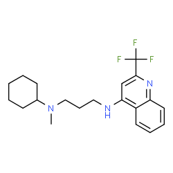 ChemSpider 2D Image | N-Cyclohexyl-N-methyl-N'-[2-(trifluoromethyl)-4-quinolinyl]-1,3-propanediamine | C20H26F3N3