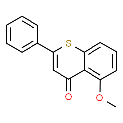 ChemSpider 2D Image | 5-Methoxy-2-phenylthiochromen-4-one | C16H12O2S