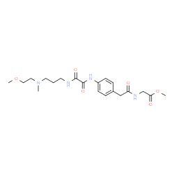 ChemSpider 2D Image | Methyl N-[(4-{[({3-[(2-methoxyethyl)(methyl)amino]propyl}amino)(oxo)acetyl]amino}phenyl)acetyl]glycinate | C20H30N4O6