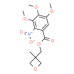 ChemSpider 2D Image | (3-Methyl-3-oxetanyl)methyl 3,4,5-trimethoxy-2-nitrobenzoate | C15H19NO8