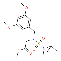 ChemSpider 2D Image | Methyl N-(3,5-dimethoxybenzyl)-N-[isopropyl(methyl)sulfamoyl]glycinate | C16H26N2O6S