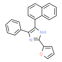 ChemSpider 2D Image | 2-(2-Furyl)-5-(1-naphthyl)-4-phenyl-1H-imidazole | C23H16N2O