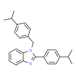 ChemSpider 2D Image | 1-(4-Isopropylbenzyl)-2-(4-isopropylphenyl)-1H-benzimidazole | C26H28N2