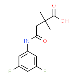 ChemSpider 2D Image | 3-[(3,5-difluorophenyl)carbamoyl]-2,2-dimethylpropanoic acid | C12H13F2NO3