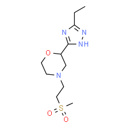 ChemSpider 2D Image | 2-(3-Ethyl-1H-1,2,4-triazol-5-yl)-4-[2-(methylsulfonyl)ethyl]morpholine | C11H20N4O3S