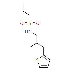 ChemSpider 2D Image | N-[2-Methyl-3-(2-thienyl)propyl]-1-propanesulfonamide | C11H19NO2S2