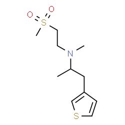 ChemSpider 2D Image | N-Methyl-N-[2-(methylsulfonyl)ethyl]-1-(3-thienyl)-2-propanamine | C11H19NO2S2