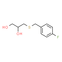 ChemSpider 2D Image | 3-[(4-Fluorobenzyl)sulfanyl]-1,2-propanediol | C10H13FO2S