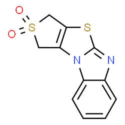 ChemSpider 2D Image | 1,3-Dihydrothieno[3',4':4,5][1,3]thiazolo[3,2-a]benzimidazole 2,2-dioxide | C11H8N2O2S2