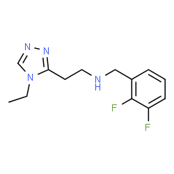 ChemSpider 2D Image | N-(2,3-Difluorobenzyl)-2-(4-ethyl-4H-1,2,4-triazol-3-yl)ethanamine | C13H16F2N4
