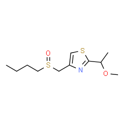 ChemSpider 2D Image | 4-[(Butylsulfinyl)methyl]-2-(1-methoxyethyl)-1,3-thiazole | C11H19NO2S2