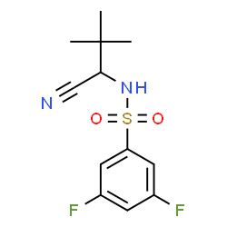 ChemSpider 2D Image | N-(1-Cyano-2,2-dimethylpropyl)-3,5-difluorobenzenesulfonamide | C12H14F2N2O2S