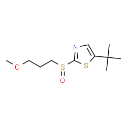 ChemSpider 2D Image | 2-[(3-Methoxypropyl)sulfinyl]-5-(2-methyl-2-propanyl)-1,3-thiazole | C11H19NO2S2