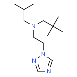 ChemSpider 2D Image | N-Isobutyl-2,2-dimethyl-N-[2-(1H-1,2,4-triazol-1-yl)ethyl]-1-propanamine | C13H26N4