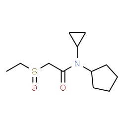 ChemSpider 2D Image | N-Cyclopentyl-N-cyclopropyl-2-(ethylsulfinyl)acetamide | C12H21NO2S