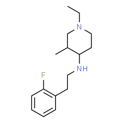 ChemSpider 2D Image | 1-Ethyl-N-[2-(2-fluorophenyl)ethyl]-3-methyl-4-piperidinamine | C16H25FN2