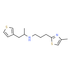 ChemSpider 2D Image | 3-(4-Methyl-1,3-thiazol-2-yl)-N-[1-(3-thienyl)-2-propanyl]-1-propanamine | C14H20N2S2
