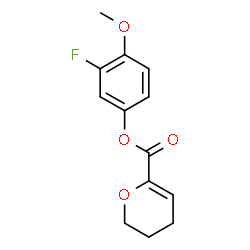ChemSpider 2D Image | 3-Fluoro-4-methoxyphenyl 3,4-dihydro-2H-pyran-6-carboxylate | C13H13FO4