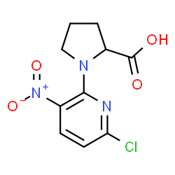 ChemSpider 2D Image | 1-(6-Chloro-3-nitro-2-pyridinyl)proline | C10H10ClN3O4