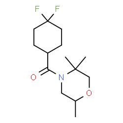 ChemSpider 2D Image | (4,4-Difluorocyclohexyl)(2,5,5-trimethyl-4-morpholinyl)methanone | C14H23F2NO2