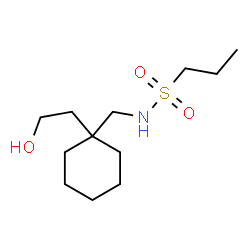ChemSpider 2D Image | N-{[1-(2-Hydroxyethyl)cyclohexyl]methyl}-1-propanesulfonamide | C12H25NO3S