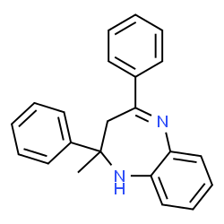 ChemSpider 2D Image | 2-Methyl-2,4-diphenyl-2,3-dihydro-1H-1,5-benzodiazepine | C22H20N2