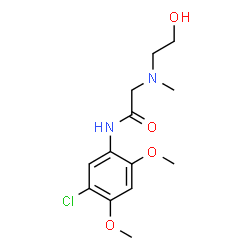 ChemSpider 2D Image | N-(5-Chloro-2,4-dimethoxyphenyl)-N~2~-(2-hydroxyethyl)-N~2~-methylglycinamide | C13H19ClN2O4