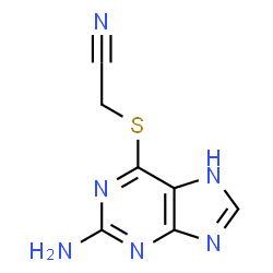 ChemSpider 2D Image | Acetonitrile, (2-aminopurin-6-ylthio)- | C7H6N6S