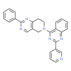 ChemSpider 2D Image | 2-Phenyl-6-[2-(3-pyridinyl)-4-quinazolinyl]-5,6,7,8-tetrahydropyrido[4,3-d]pyrimidine | C26H20N6