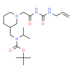 ChemSpider 2D Image | 2-Methyl-2-propanyl [(1-{2-[(allylcarbamoyl)amino]-2-oxoethyl}-3-piperidinyl)methyl]isopropylcarbamate | C20H36N4O4