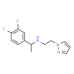 ChemSpider 2D Image | 1-(3,4-Difluorophenyl)-N-[2-(1H-pyrazol-1-yl)ethyl]ethanamine | C13H15F2N3
