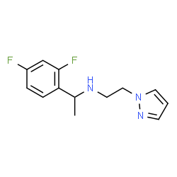 ChemSpider 2D Image | 1-(2,4-Difluorophenyl)-N-[2-(1H-pyrazol-1-yl)ethyl]ethanamine | C13H15F2N3
