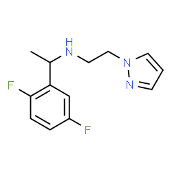ChemSpider 2D Image | 1-(2,5-Difluorophenyl)-N-[2-(1H-pyrazol-1-yl)ethyl]ethanamine | C13H15F2N3