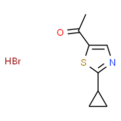 ChemSpider 2D Image | 1-(2-Cyclopropyl-1,3-thiazol-5-yl)ethanone hydrobromide (1:1) | C8H10BrNOS