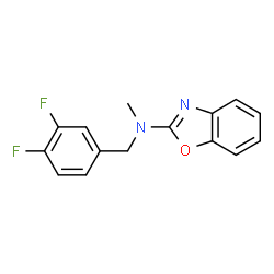 ChemSpider 2D Image | N-(3,4-Difluorobenzyl)-N-methyl-1,3-benzoxazol-2-amine | C15H12F2N2O