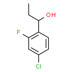 ChemSpider 2D Image | 1-(4-Chloro-2-fluorophenyl)-1-propanol | C9H10ClFO