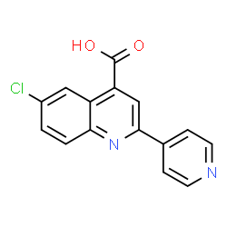 ChemSpider 2D Image | 6-Chloro-2-(4-pyridinyl)-4-quinolinecarboxylic acid | C15H9ClN2O2