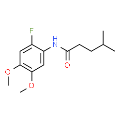 ChemSpider 2D Image | N-(2-Fluoro-4,5-dimethoxyphenyl)-4-methylpentanamide | C14H20FNO3