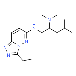 ChemSpider 2D Image | N~1~-(3-Ethyl[1,2,4]triazolo[4,3-b]pyridazin-6-yl)-N~2~,N~2~,4-trimethyl-1,2-pentanediamine | C15H26N6