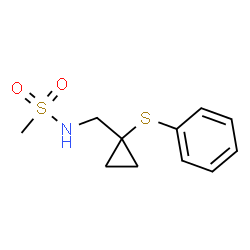 ChemSpider 2D Image | N-{[1-(Phenylsulfanyl)cyclopropyl]methyl}methanesulfonamide | C11H15NO2S2