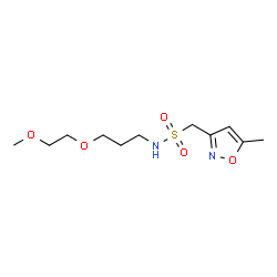 ChemSpider 2D Image | N-[3-(2-Methoxyethoxy)propyl]-1-(5-methyl-1,2-oxazol-3-yl)methanesulfonamide | C11H20N2O5S