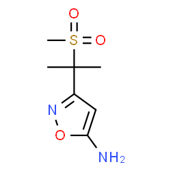 ChemSpider 2D Image | 3-[2-(Methylsulfonyl)-2-propanyl]-1,2-oxazol-5-amine | C7H12N2O3S
