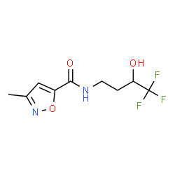 ChemSpider 2D Image | 3-Methyl-N-(4,4,4-trifluoro-3-hydroxybutyl)-1,2-oxazole-5-carboxamide | C9H11F3N2O3