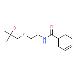 ChemSpider 2D Image | N-{2-[(2-Hydroxy-2-methylpropyl)sulfanyl]ethyl}-3-cyclohexene-1-carboxamide | C13H23NO2S