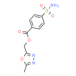 ChemSpider 2D Image | (5-Methyl-1,3,4-oxadiazol-2-yl)methyl 4-sulfamoylbenzoate | C11H11N3O5S